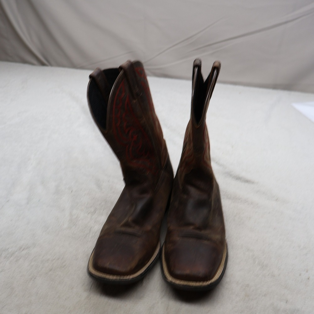 Ariat Womens 5 Western Boots Brown Quickdraw Leather Square Toe Cowboy Pull-On